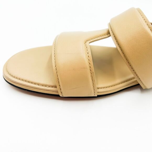 Bottega Veneta Neutral Leather Slides Sandals Flats EU 38 US 8 - Picture 11 of 11